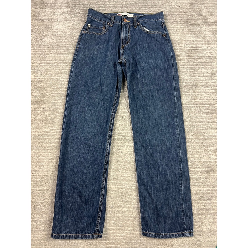 Levi's 514 Straight Jeans Boys 16 Reg W28 L28 Blue Medium Wash 100% Cotton